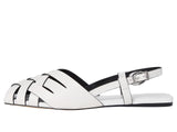 Michael by Michael Kors Womens Irene Sling Flat Pump 40S5IRFP1L Optical White 7M