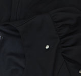 Crystal Doll Juniors Puff-Sleeve Rhinestone Dress CIZ12525 Black XL