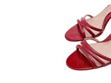 Naturalizer Womens Textured Faux Leather Heidi Block Heels Heartflame Red 8W