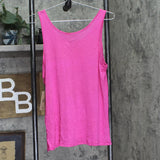Bass Womens Sleeveless Tank Scoop Neck Top 480321173 Pink M