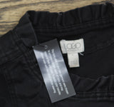Logo By Lori Goldstein Womens Denim Ruffle Jean Trucker Vest A703155 Black M