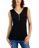 I.n.c. International Concepts Sleeveless 1/4-Zip Blouse Shirt Top 166db51088acda
