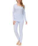 Ink+Ivy Womens 2pc Shirt Pants Loungewear Set IIW16133S Artice Ice Blue S