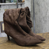 A New Day Mid-Calf Cone Heel Boots with Memory Foam Insole 94568896 Brown 11M