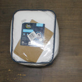 Serta Casual Polyester Plush Top Heated Mattress Pad 2-Plug ST55-0186 White King