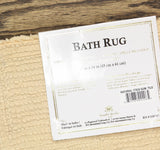 Knightsbridge 100% Cotton Plush Summer Tile Bath Rug Mat Natural Brown 17x24