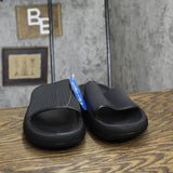 Floopi Womens Slides with Cloud Support Anti Skid Black-2 Black 11M