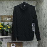 Jones New York Cable Turtleneck Sweater with Long Sleeves Adriadic Black M