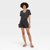 Universal Thread Women's High-Rise A-Line Midi Jean Shorts 84195387