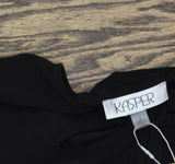Kasper Womens Keyhole Ring Short-Sleeve Shirt Top 10924137 Black S