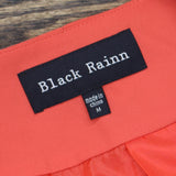 Black Rainn Womens Lined Open Front Cropped Blazer Jacket Coral Pink Red M