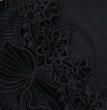 Aqua Womens Lace Puff Sleeve Mini Dress IDM12303 Black M