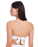Sanctuary Curve Womens Refresh Rib Bandeau Bikini Top SARR25155 White L