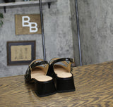 COACH Womens Winley Slingback Mary Jane Flats CAS42 Patent Leather Black 7B