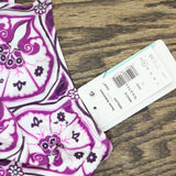 Swim Solutions Womens Printed Nylon Tankini Swim Top 806834 Magenta Purple 16