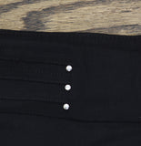 JM Collection Knit Studded Pull-On Tummy Control Pants 51844DP460 Deep Black L