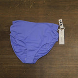 Anne Cole Convertible High Waist Shirred Swim Bottom Periwinkle Blue Purple M