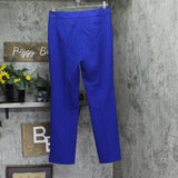 Kasper Womens Stretch-Crepe Straight Trouser Pants Royal Signature Blue 8