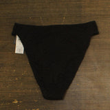 Bar III Womens Crochet High-Rise Side Tab Bikini Swim Bottom MBGC25557 Black L