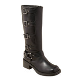 Wild Fable Womens Rebel Tall Moto Buckle Boots 90366583 Black 6M