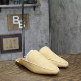 Journee Collection Akza Slip-On Square Toe Mule Flats Beige Brown 7.5M