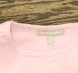 Woman Within Womens Fleece Fuzzy Knit Pullover Sweatshirt Light Pink 1X