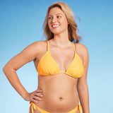 Wild Fable Women's Beaded Strap Triangle Bikini Top 88164238 Orange XXS