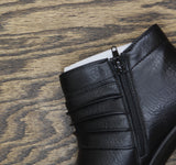 Easy Street Womens Faux Leather Booties Ankle Boots Damita DMITA Black 7N