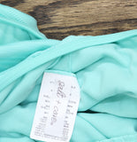 Salt + Cove Juniors Double Keyhole One-Piece Swimsuit 807149 Aqua Blue Green M