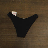 Roxy Solid Beach Classics Regular High Leg Bikini Bottom Anthracite Black M