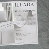 Nanshing Irina 4-Piece Faux Bamboo Cooling Sheet Set Irina4-Q-DGRY Gray Queen