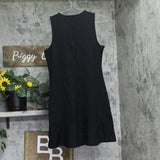 A New Day Womens Seam Detail Ponte Knit Flounce Mini Dress 94434589 Black S