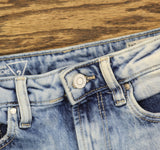 Guess 81 Womens The It Girl Distressed Skinny High Rise Jeans Light Blue 25