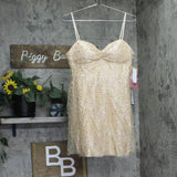 Emerald Sundae Glitter Sequin Sleeveless Fit & Flare Dress Champagne Brown L