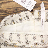 Ny Collection Womens Slim Double Knit Petite Skirt PTDK2434 White Gold PS