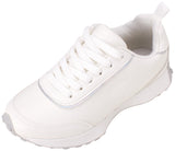 Vince Camuto Girls Lace Up Jogger Sneakers VCSNG0408 White 1