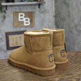 Bearpaw Alyssa Suede Water-Repellent Wool-Lined Ankle Boots Hickory Brown 10M