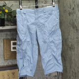 Style & Co Womens Petite Utility Bungee-Hem Capri Pants Seashell Blue 14P