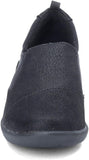 Clarks Womens Sillian Paz Slip On Loafer Shoes Black Synthetic Nubuck 9.5W