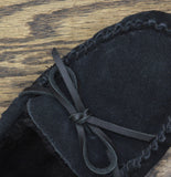 Auden Women's Suede Faux Fur Lined Slippers Black 7M