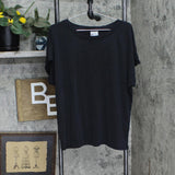 32 Degrees Womens Short Sleeve Mini Ribbed T-Shirt Tee 1763516 Black L