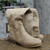 Journee Collection Womens Wide Calf Mount Boot MOUNT-TAU Taupe Brown 9M-WC