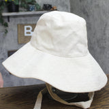 Lack Of Color Linen Wide Brim Summer Bucket Hat SUMBUCPEBL Pebble Brown M/L
