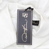 DG2 Womens Ruffled-Hem Classic Stretch Denim Jacket 688254 White XS
