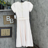 Calvin Klein Women's Tulip Sleeved A-Line Dress with Self Belt Blossom Pink 2
