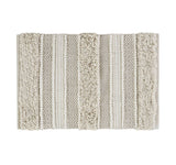 INK+IVY Bath Rug Hand-Woven Texture Shaggy 86382206 Natural Brown 20x32
