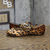 A New Day Tasmin Leopard Print Velvet Flats 94568225 Leopard Brown Multi 6M