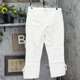 DG2 by Diane Gilman Womens Side Slot Jeans with Side Tie Ivory Off White 16