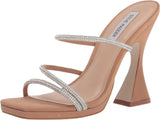 Steve Madden Women's Libbie Heeled Sandal LIBB03S1 Camel Nubuck Brown 10M