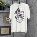 Heroes Motors Men's Chopper Holly T-Shirt HM9107 Off White XL